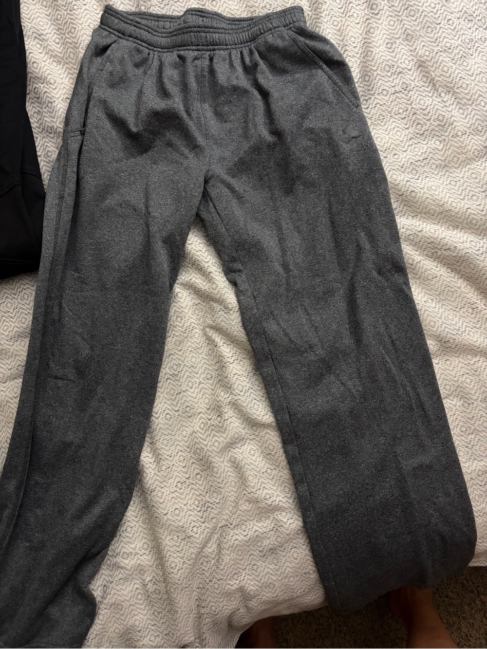 adidas Men's Dark Gray Fleece Joggers